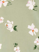 Olive - Toddler Floral Print Windbreaker Jacket - Olive, Selected