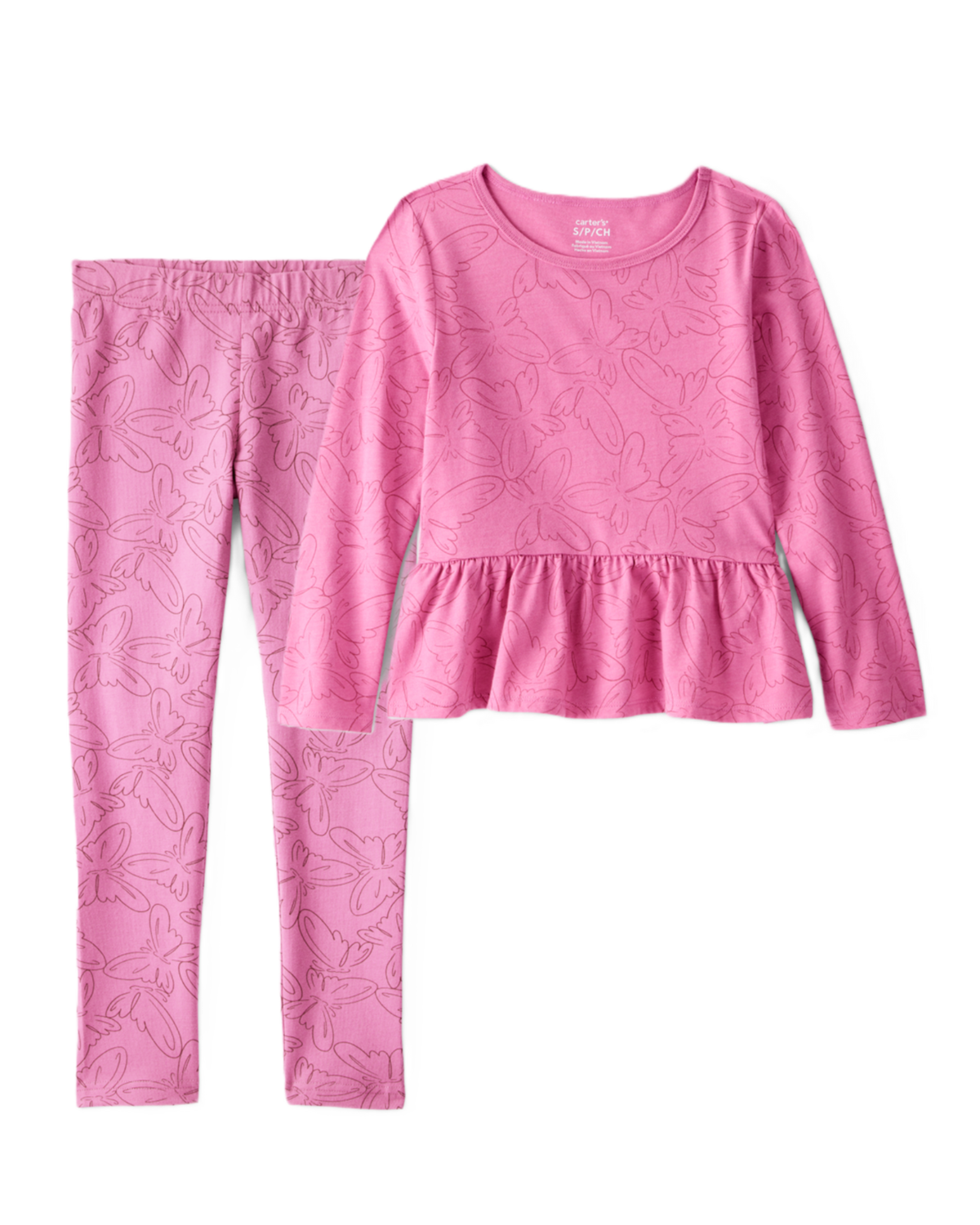 little_lala ☆♪  Summer Pockets4枚セットA Girls 2-Piece Butterfly Peplum Top & Stretch Leggings Set