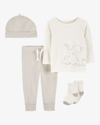 Product image 1 of Baby 4-Piece Elephant Outfit Set