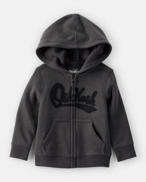 Toddler Boy DayDream Fleece OshKosh Logo Zip Jacket - Black