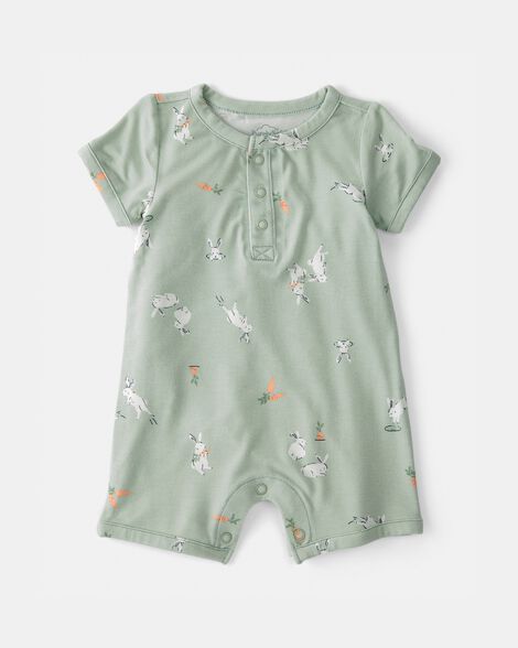 baby easter bunny purelysoft romper - green