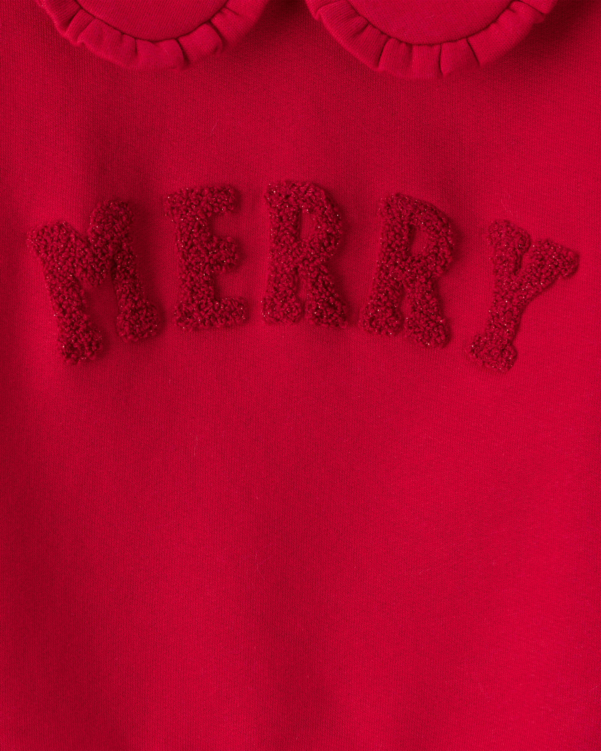 Toddler Girl DayDream Fleece Christmas Merry Long-Sleeve Pullover Sweatshirt - Red