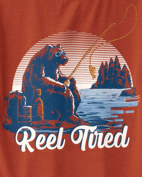 Product image 5 of Boys 2-Piece Bear Fishing Loose Fit Pajamas