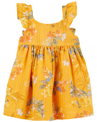Baby Metallic Stripe Floral Print Dress - OshKosh | Carter