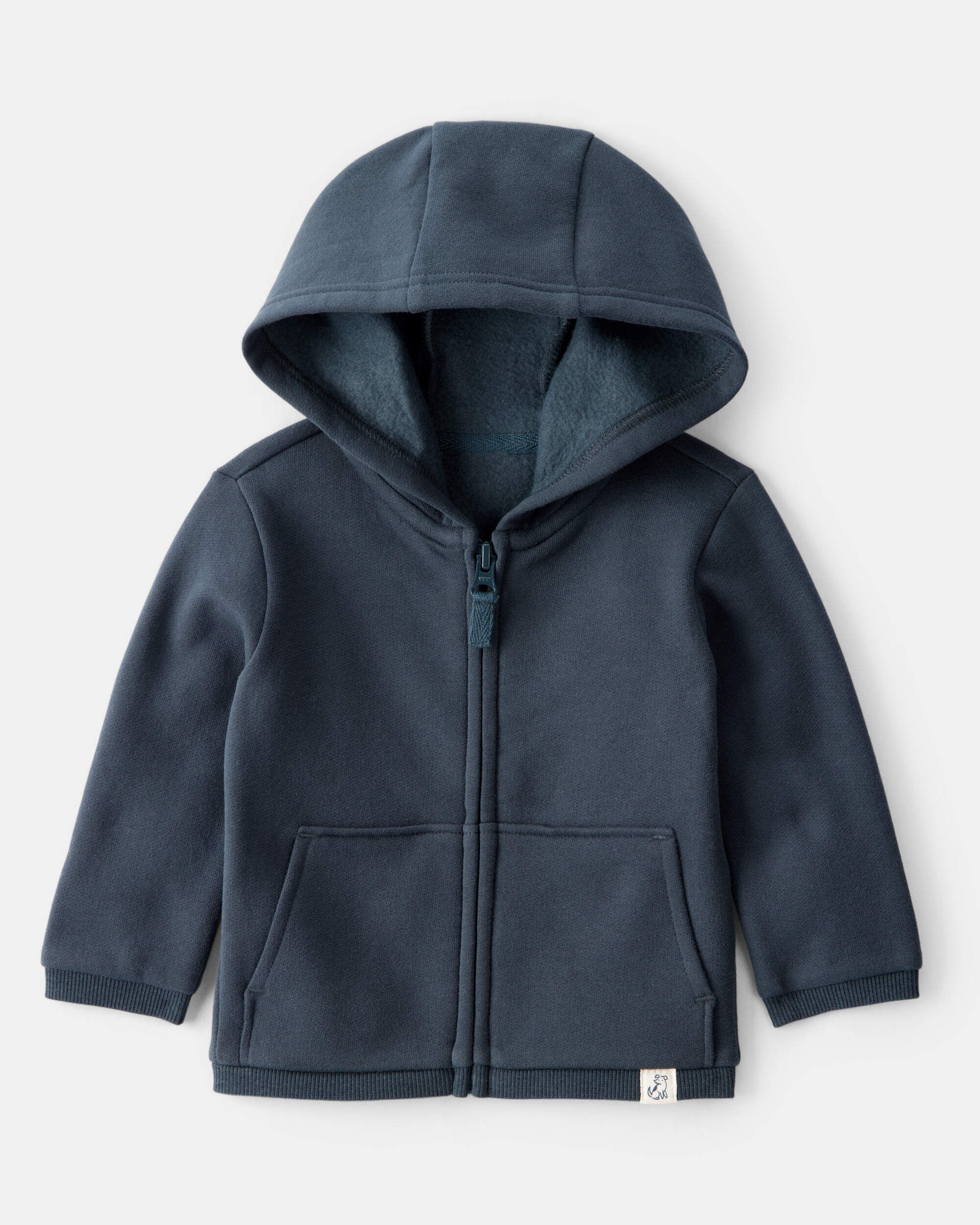 Baby−G Baby Boy DayDream Fleece Hooded Zip-Up Jacket - Grey