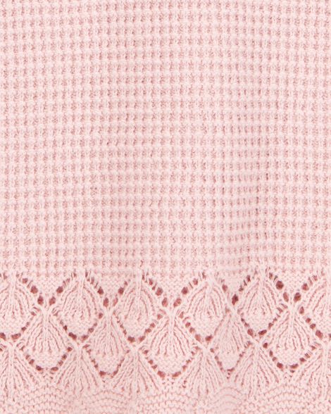  Product image 2 of Kid Pointelle Sweater Knit Tank - Pink