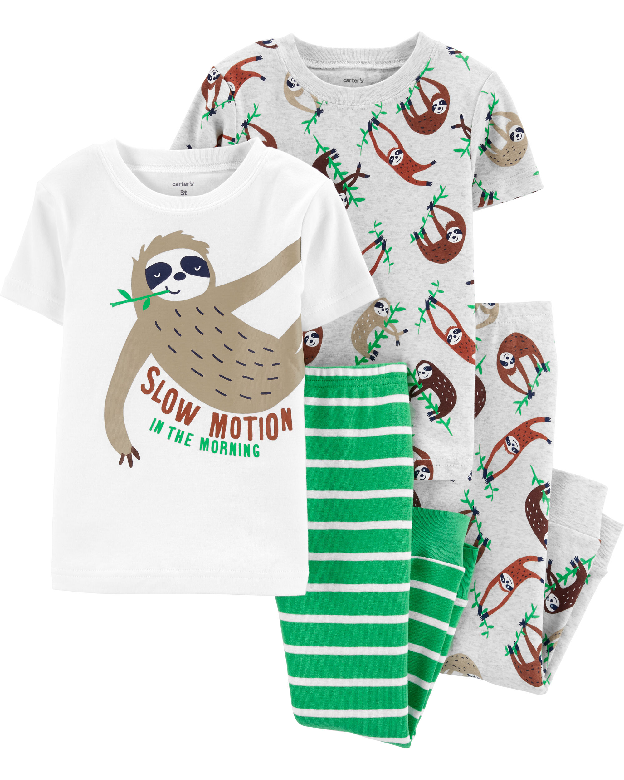Carters Little Boys 2 Piece Pajama Set Born to Be Awesome
