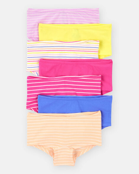 girls 7-pack boyshort underwear