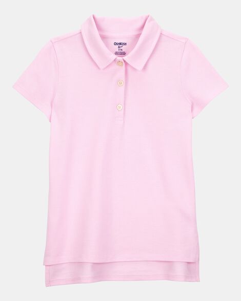 Kid Pique Uniform Polo Shirt - Pink