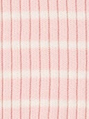 Pink - Baby Striped Ribbed Sweater Knit Top, Selected
