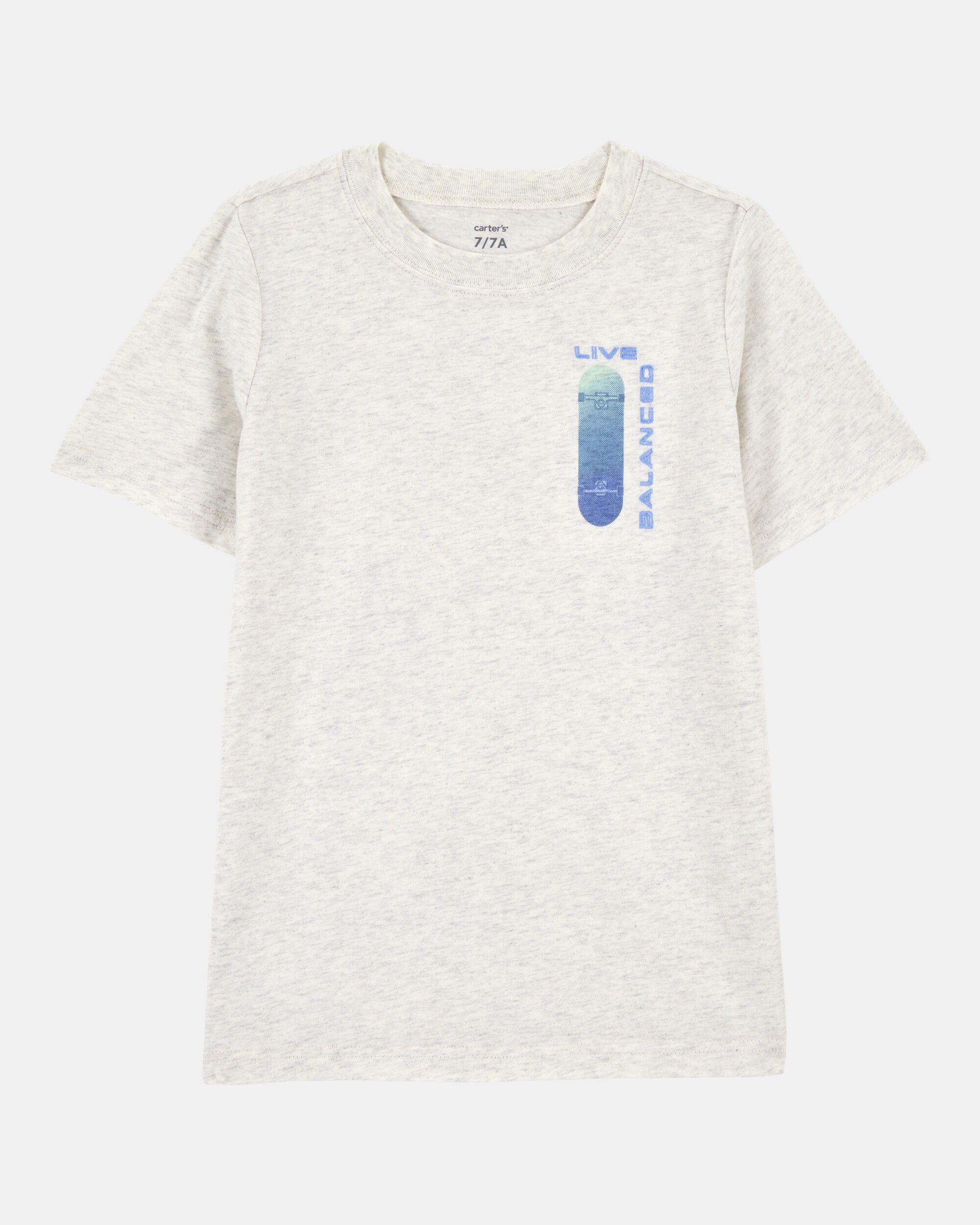 Kid Short-Sleeve Skateboard Tee - Grey