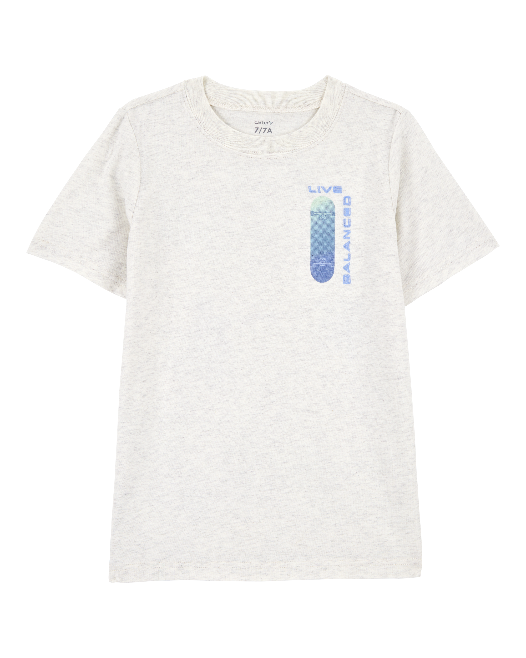 Kid Short-Sleeve Skateboard Tee - Grey