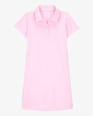 Product image 1 of Kid Pique Short-Sleeve Uniform Dress - Pink