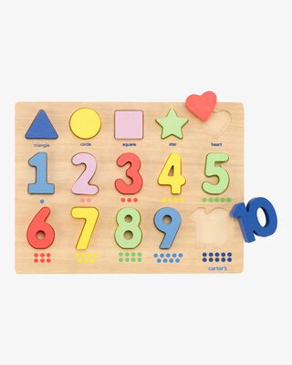 Product image 1 of Toddler Wooden Numbers & Shapes Activity Set