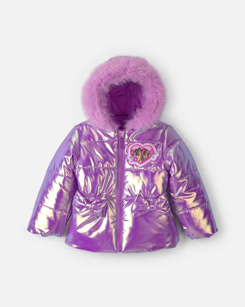 Carter's toddler girl disney© princess hooded puffer jacket 2T Purple