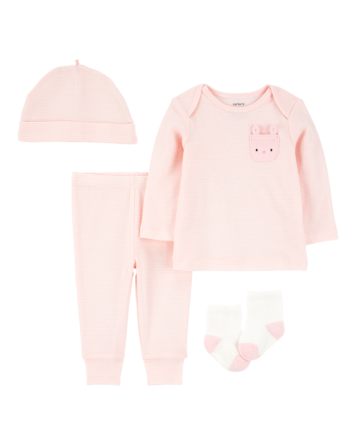 Cute Bunny Lace Baby Outfit Set – Aqua Blue main image 1