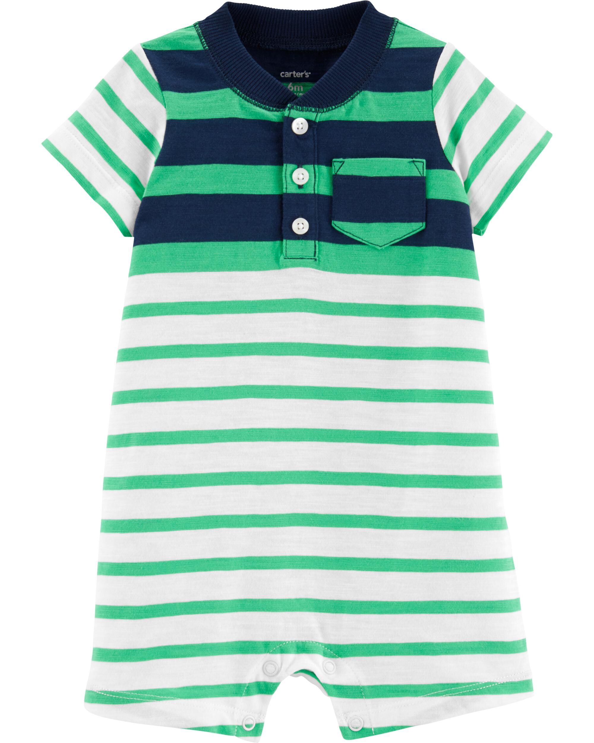 henley romper baby