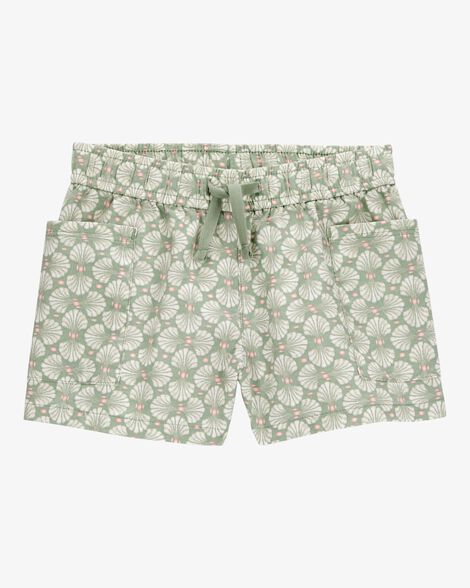  Product image 1 of Baby Tropical Print Drawstring Shorts - Green