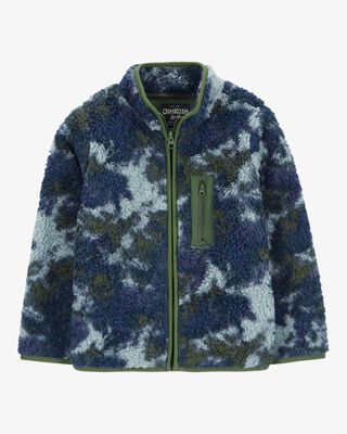 Product image 1 of Kid Tie Dye Fleece Knit Jacket - Navy