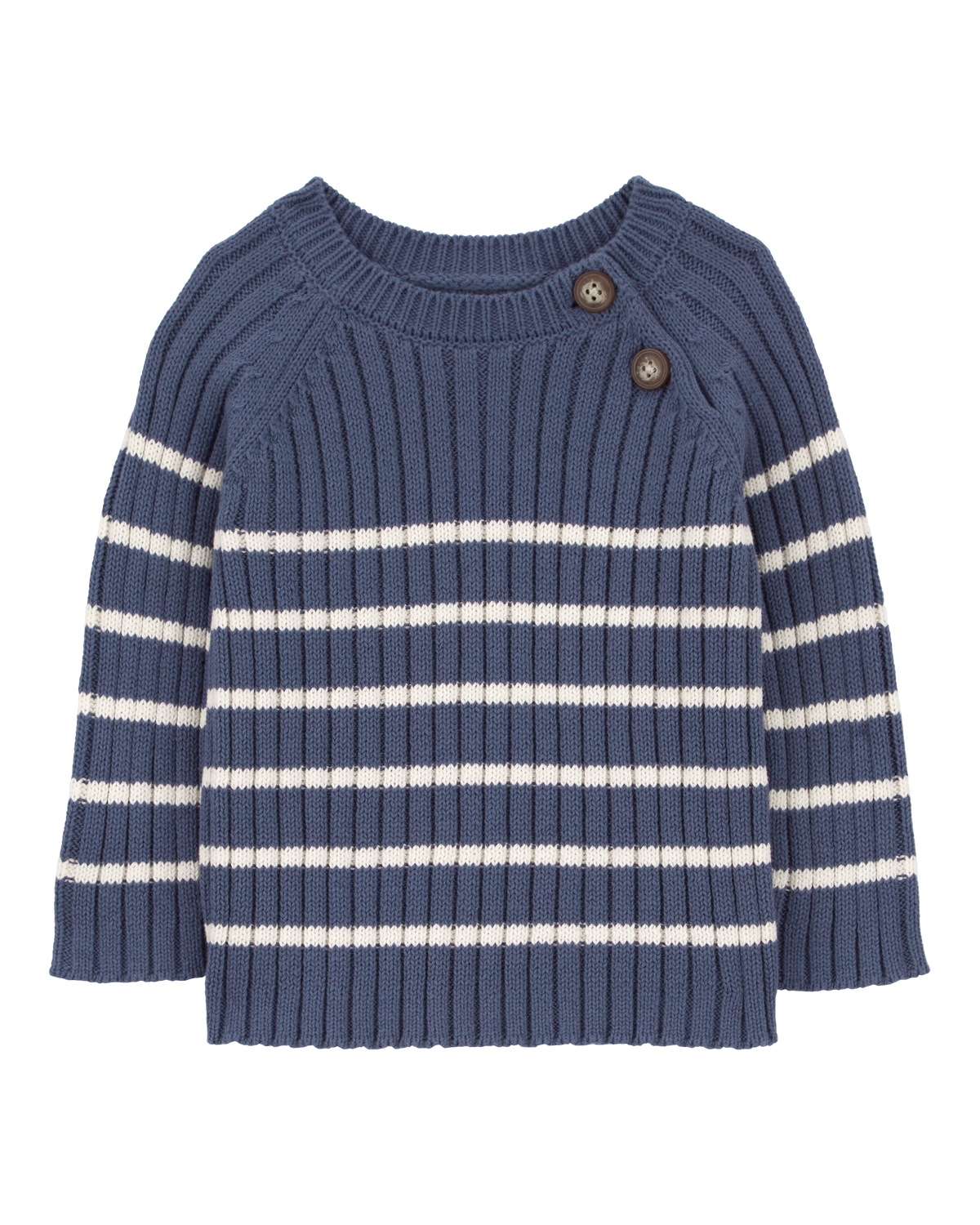 Baby Striped Snug-Fit Ribbed Sweater Knit Top - OshKosh Baby Striped Snug-Fit Ribbed Sweater Knit Top - OshKosh