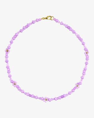 Product image 1 of Kid 1-Piece Beaded Flower Necklace - Purple
