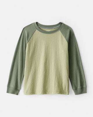 Toddler Boy Long-Sleeve Raglan Tee - Green