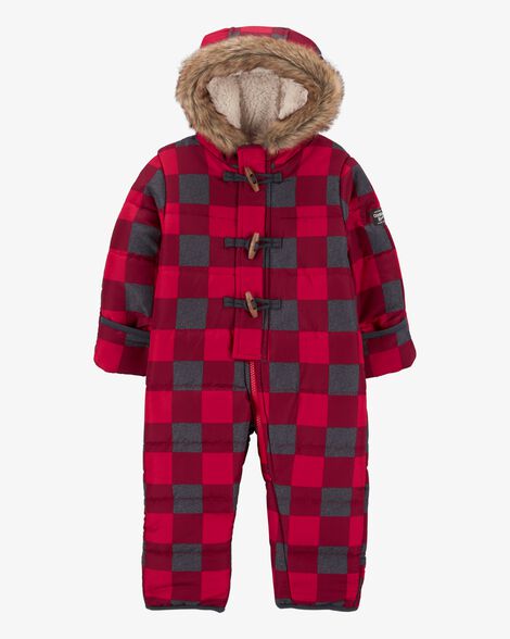  Product image 1 of Baby Plaid Sherpa-Lined Snowsuit