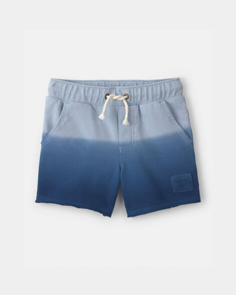 Baby Boy Ombre French Terry Shorts - Blue