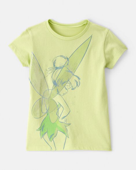 toddler girl tinker bell glitter short-sleeve graphic tee - green