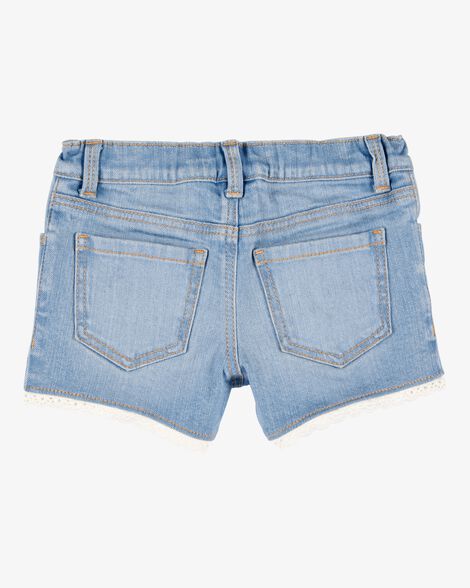  Product image 2 of Toddler Eyelet Hem Iconic Denim Short - Ozone Wash