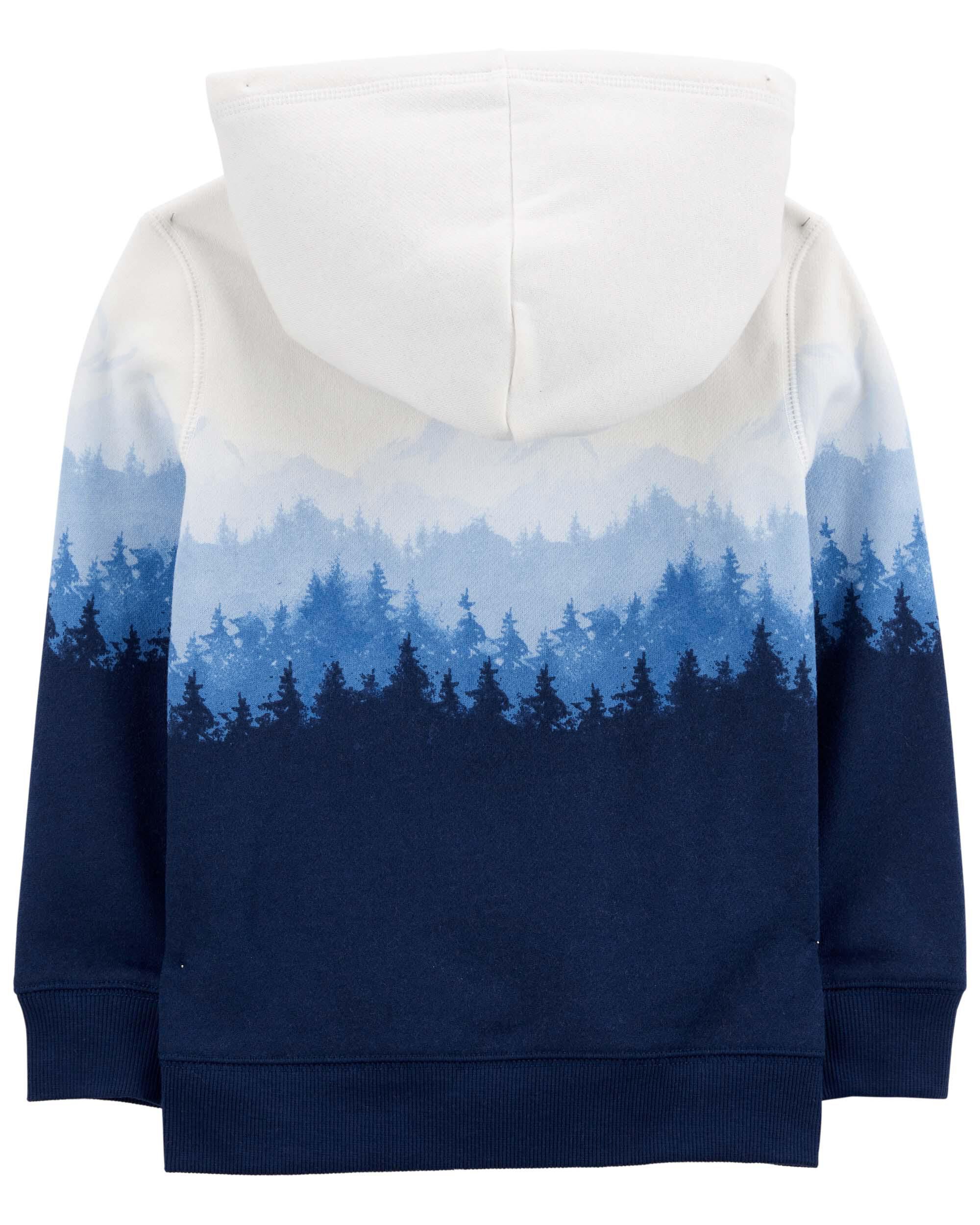 公式通販 - 人気アイテム多数 Hoodie Blend Cotton Ombre Mountain Baby - OshKosh - Blue タイヤ・ホイール