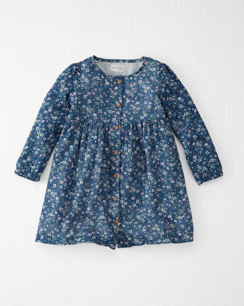 Blue Meadow Toddler Organic Cotton Gauze Dress