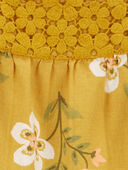 Yellow - Toddler Floral Linen Dress, Selected