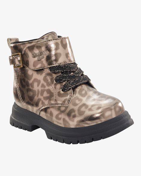 Product image 1 of Toddler Cheetah Print Lace-Up Boots 