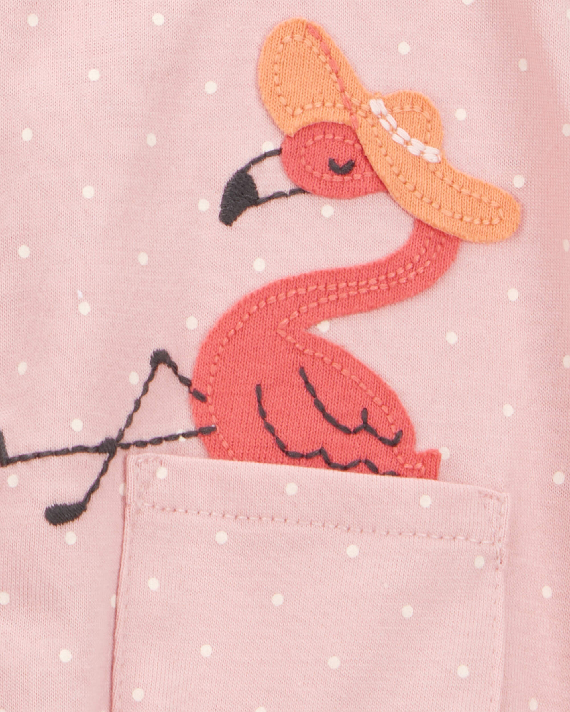 Baby Girl Pink Flamingo 1-Piece Romper