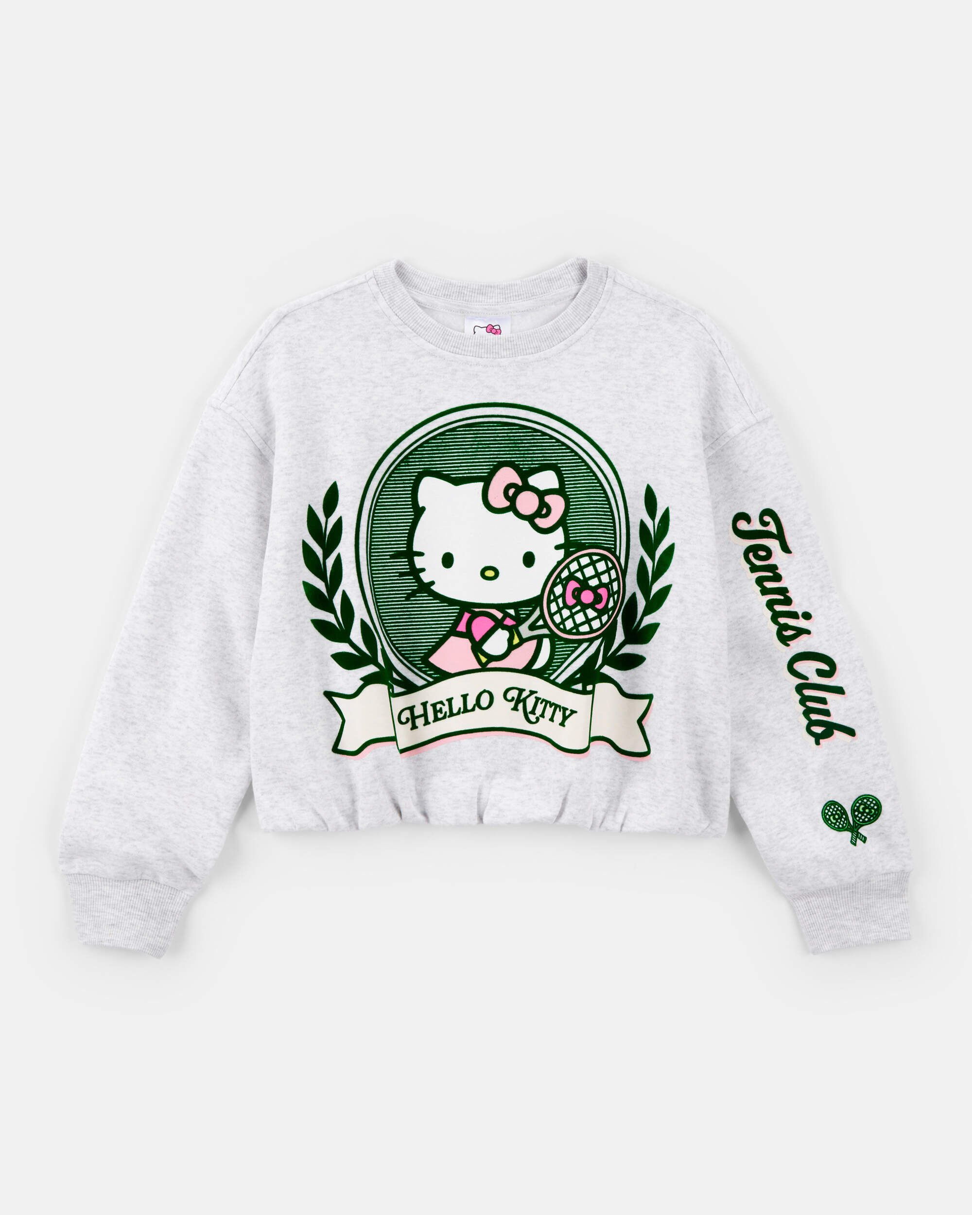 Girls Hello Kitty® Long-Sleeve Pullover Sweatshirt - Grey