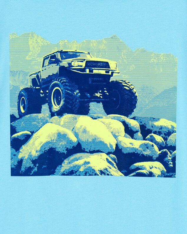 Product image 2 of Boys Monster Truck Short-Sleeve Graphic Tee - Turquoise