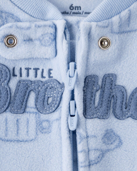  Product image 3 of Baby Boy Firetruck Print Loose Fit Long-Sleeve Sleep & Play - Blue
