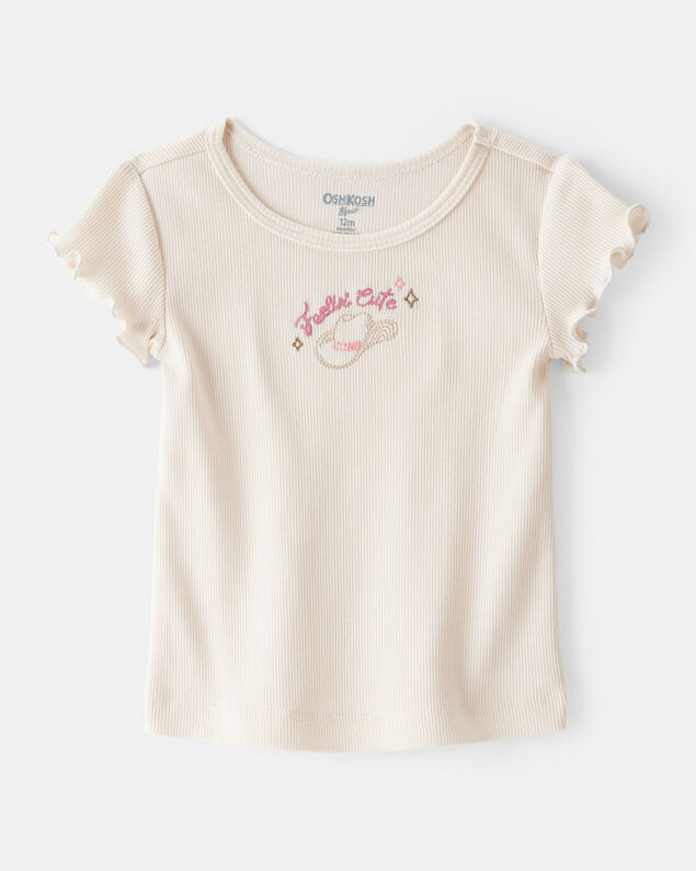 Product image 1 of Baby Girl Cowgirl Hat Cotton Short-Sleeve Top - Ivory
