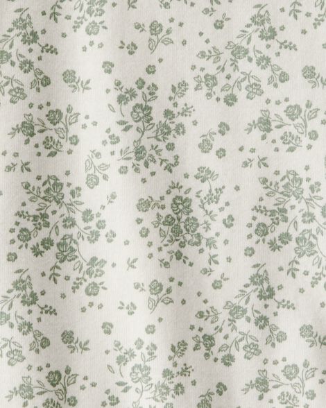 Product image 2 of Baby Ribbed Floral Short-Sleeve Bodysuit