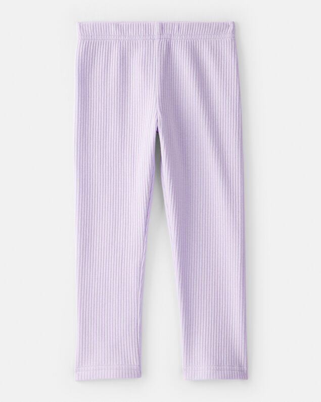 Product image 2 of Toddler Girl Pull-On Stretch Rib Leggings - Purple