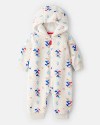 Baby Boy 1-Piece Quilted Pram Snowsuit - Navy