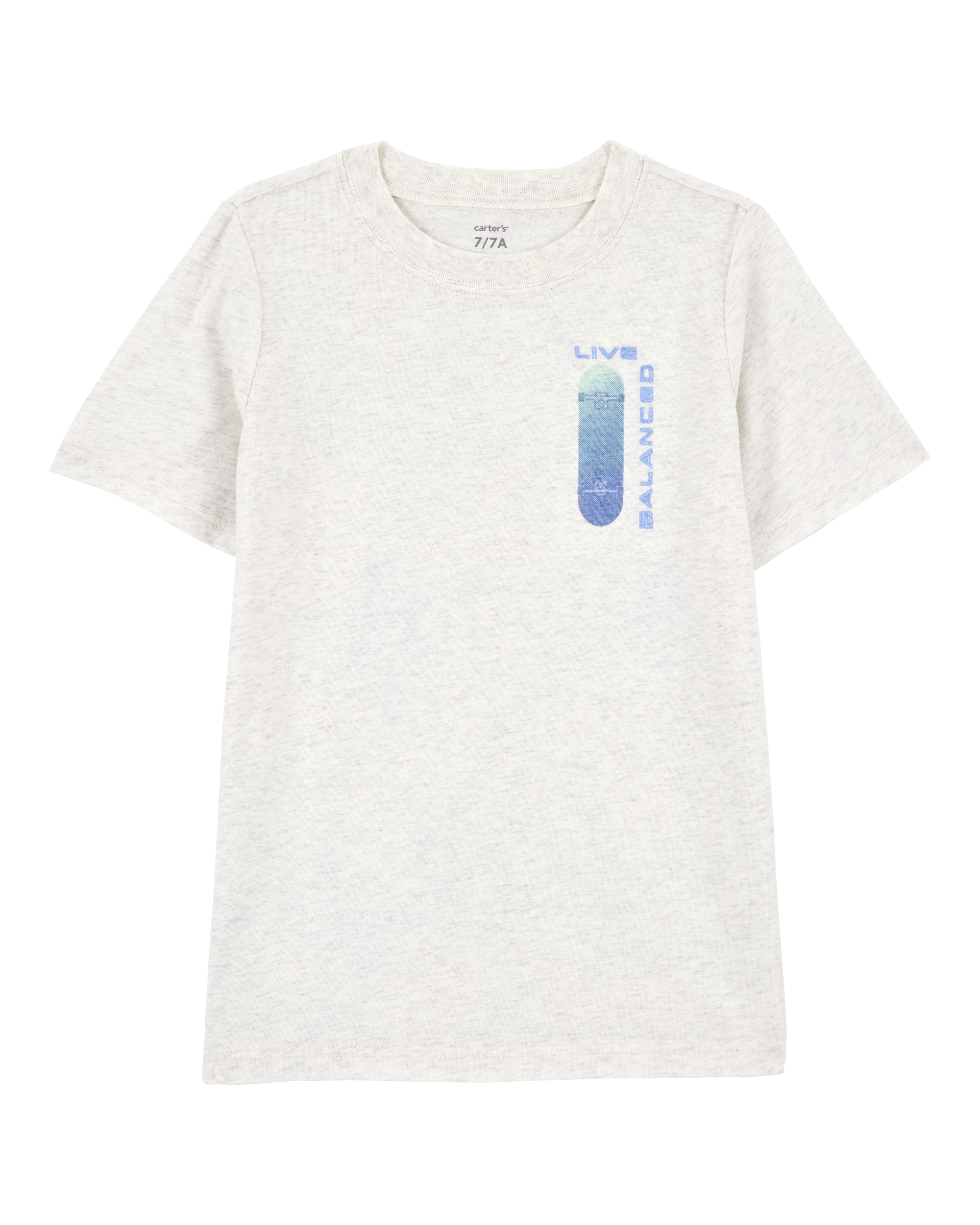 Kid Short-Sleeve Skateboard Tee - Grey