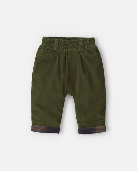 Baby Boy Corduroy Pants - Olive Green