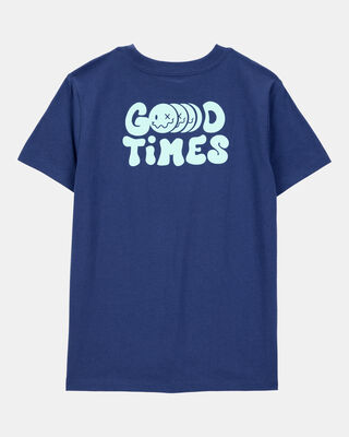 Product image 2 of Kid Smiley Face Short-Sleeve Graphic Tee - Navy