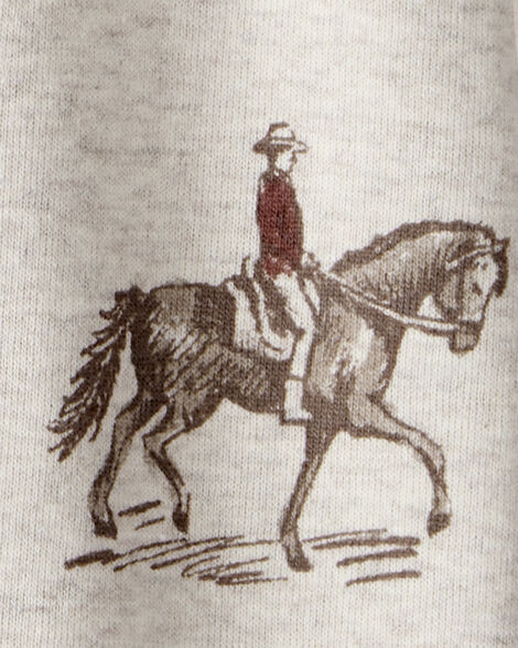 Product image 3 of Baby Organic Cotton Sleep & Play Pajamas in Western Rodeo Print