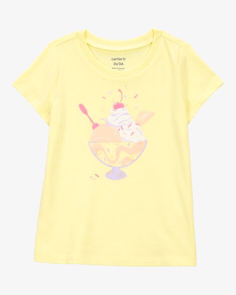  Product image 1 of Toddler Ice Cream Sundae Short-Sleeve Graphic Tee - Yellow