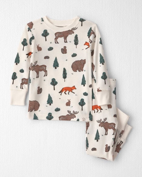Baby 2-Piece Organic Cotton Pajamas in Woodland Creatures