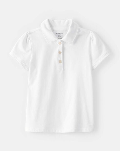 Product image 2 of Toddler 2-Pack Pique Uniform Polo Shirts - White