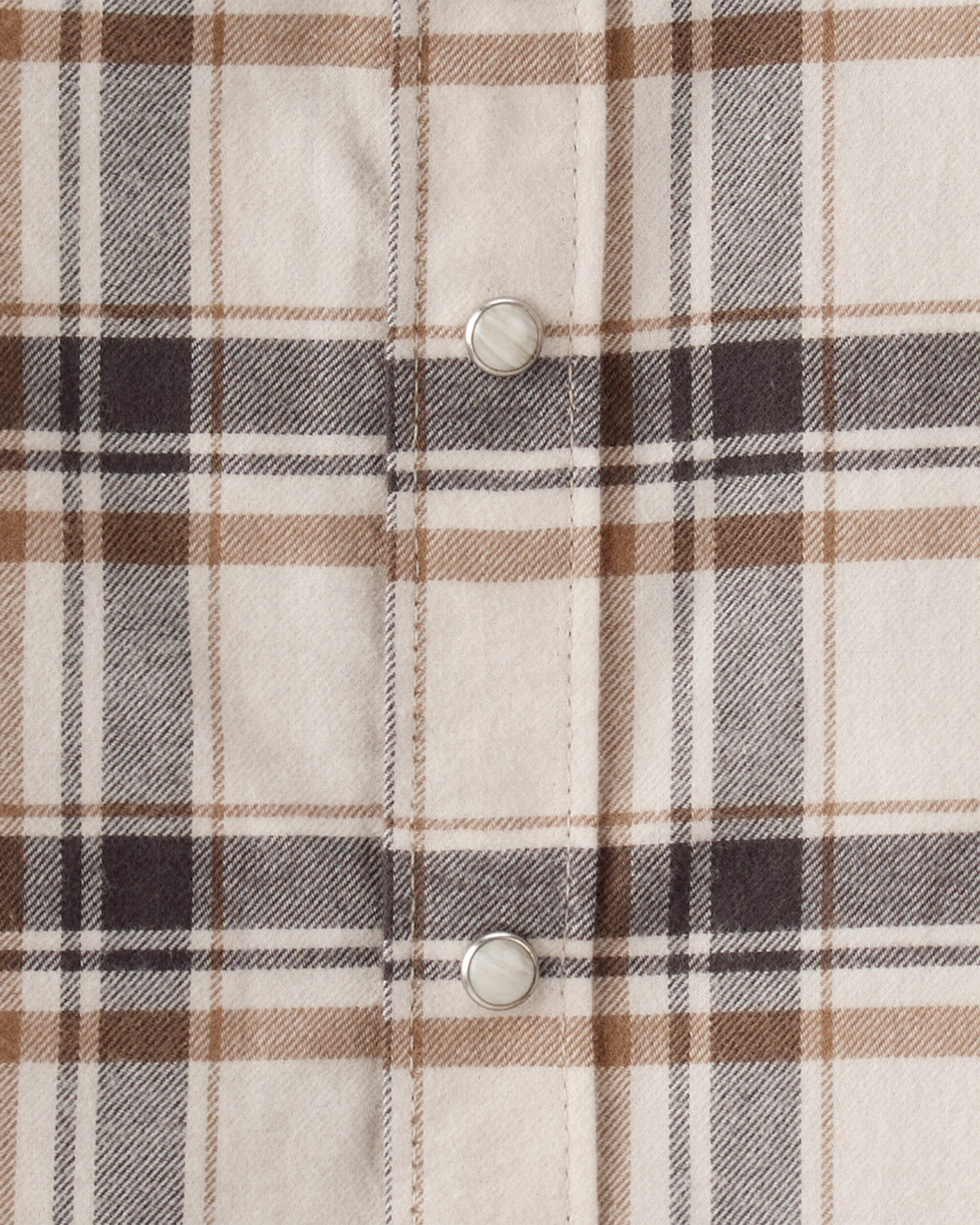 Toddler Boy Western Plaid Cotton Long-Sleeve Button-Down
